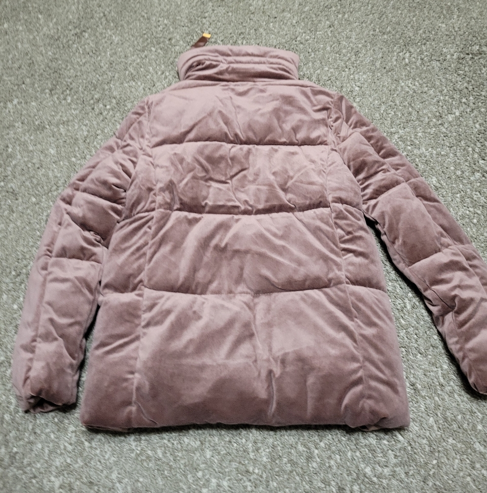 Velvet Puffer Jacket Isaac Mizrahi Small Large - Picture 13 of 16
